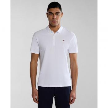Polo de piqué Napapijri Ealis para hombre, color negro, manga corta, talla 3XL