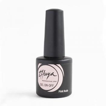 Thuya Gel On-Off 7mL Pink Nude - Esmalte de Uñas Semipermanente, color rosa nude, formato de 7ml, secado UV/LED