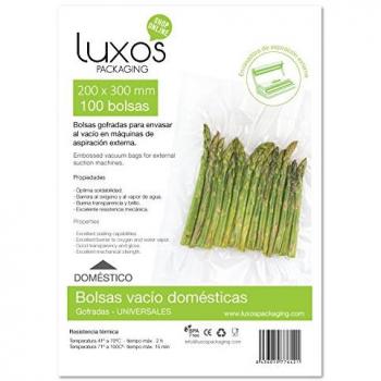 Luxos Packaging 330754 00 Bolsa de vacío gofrada domestica, 200 x 300 mm