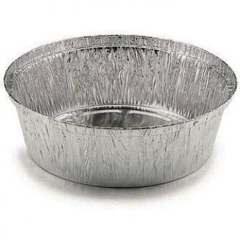 Envase Aluminio Redondo para Pollo Mediano ✦ 1.450cc 205x57mm 100 Unidades