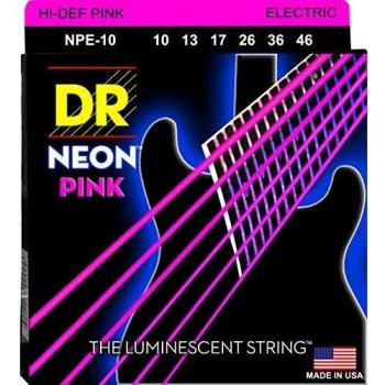 DR String NPE-10 Neon Pink Juego Cuerdas Eléctrica