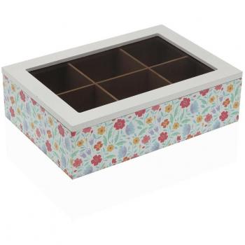 Caja para Infusiones Versa Flandes Madera 17 x 7 x 24 cm