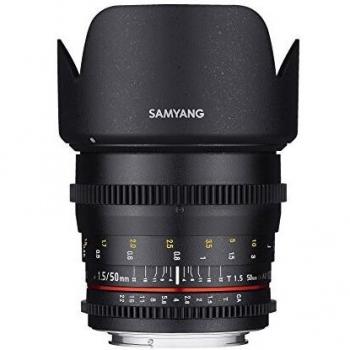 Lente Samyang 50mm T1.5 VDSLR AS UMC para Canon EF-M y M