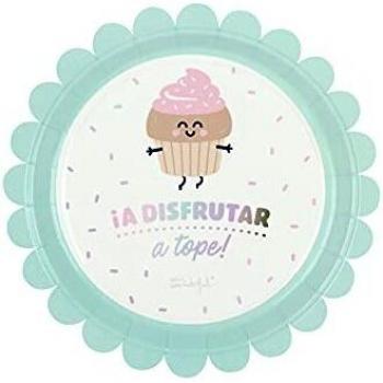 8 Platos Tartita Divertida 18cm Mr Wonderful