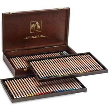 Caran d 'Ache Luminance 6901 – Estuche de madera, surtido 80 lápices – 76 + 4 colores dobles