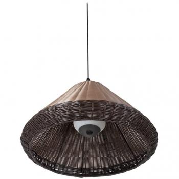 Lámpara suspendida Saigon W70 Faro Barcelona 71579C-07 Gris oscuro/Marrón