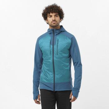 Salomon - Chaqueta de hombre Elixir Hybrid Hooded azul XL