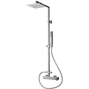 Nitro Galindo 52450300 Columna Mezcladora Monomando, Plata Cromado con accesorios de ducha