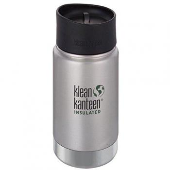 Klean Kanteen Acero Inoxidable Botella con Cafe cierre al vacío Insulated Wide, acero inoxidable cepillado, 355 ml, 8020223