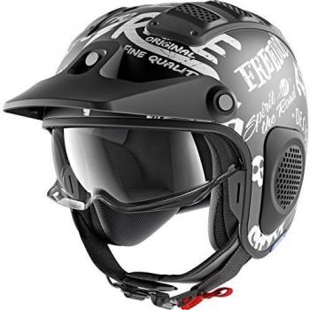 Shark Casco Jet x-drak Freestyle Cup Negro Color Blanco Kww talla XS