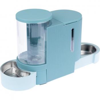 Tolva para pienso y agua TIAKI azul claro - hasta 1,3 kg pienso y 3 l de agua