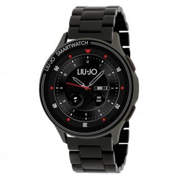 Reloj Hombre LIU JO SWLJ076 - Reloj analógico, mecanismo de cuarzo, caja de acero inoxidable, correa de piel genuina, resistente al agua hasta 30 metros, esfera redonda con cristal mineral,