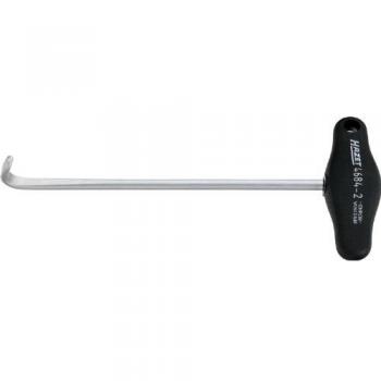 Llave de gancho HAZET 4684-2, tipo doble boca, tamaño 17 mm, curvada a 20°