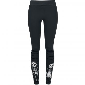 Outer Vision Skeleton Lovers Leggings Negro XL