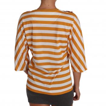 Dolce & Gabbana White Orange FIRENZE Top T-shirt - IT40|S