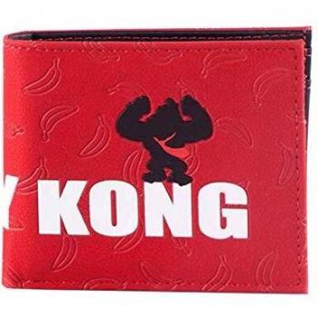Super Mario Donkey Kong Hombre Cartera Rojo, Poliuretano,