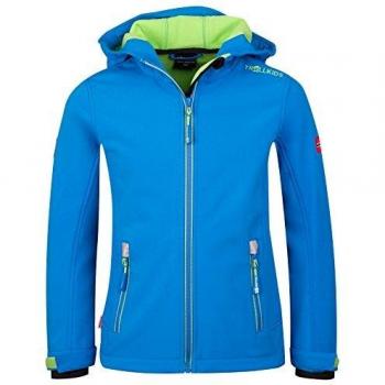 Trollkids Chaqueta Softshell Niños Trollfjord, color Azul medio / verde talla 3 años
