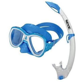 Seac Set Elba MD COLOR, Máscara y tubo y kit de snorkel, niño/mujer, cara pequeña