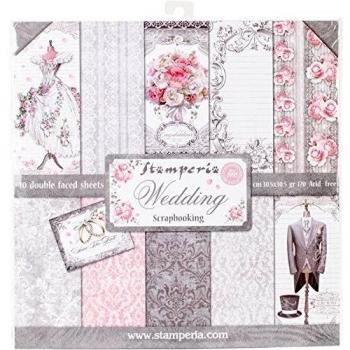 Stamperia Intl (10/Lot - Bloc de Papel de Doble Cara, 30,5 x 30,5 cm, Color Negro y Blanco, SBBL18