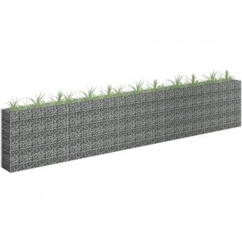vidaXL Gabion Raised Bed Galvanised Steel 450x30x90 cm