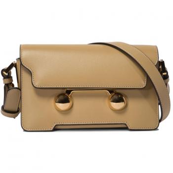 Marni Women's Trunkaroo Mini Shoulder Bag in Beige | SBMP0193U0P694800W60, Mini Shoulder Bag, Brown female, Size: ONE SIZE, Cross Body Bags