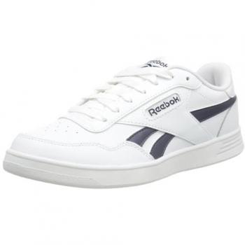 Zapatillas de Baloncesto Reebok Court Advance Hombre Blancas con Detalles en Azul Marino EU 45