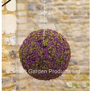 Morado Clover bola 30 cm artificial colgante bola de arbusto