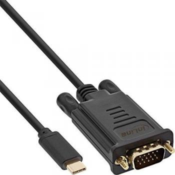 Cable USB-C a VGA 2 metros Negro
