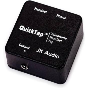 JK Audio QuickTap Telephone Handset Audio Interface