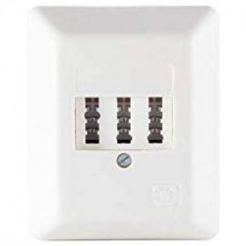 Toma de Teléfono Shiverpeaks BS74050W - TAE NF/F, Blanco, Superficie