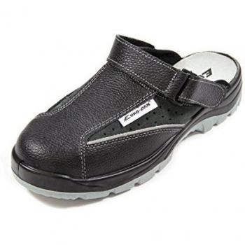 Euro-Dan - Zuecos de piel para hombre negro Schwarz, negro - Schwarz, 43 EU