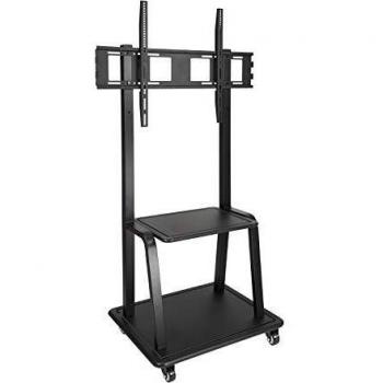 TooQ FS20100M-B - Soporte de Suelo con Ruedas para TV de 37 a 100, hasta 150kg, Color Negro