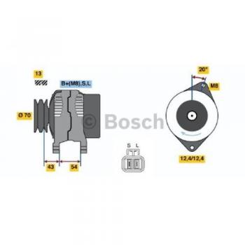 Alternador Bosch 0 986 045 611, 125 A, 14 V