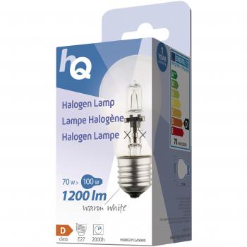 HQ HQHE27CLAS005 Lampadina Alogena a Sfera E27, 70 W, 1200 Lumen, 2800 K