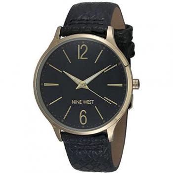 Reloj de dama Nine West Analógico NW_2560BKBK con diseño transparente