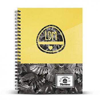 Cuaderno Espiral A5 La Diversión de Martina Amarillo Cuadriculado 5mm