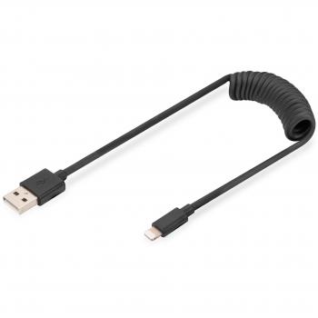 Cable en espiral USB 2.0 - USB-A a Lightning AK-600433-006-S