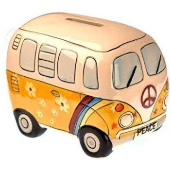 Hand-Painted Volkswagen Camper Van Money Box by Cheatwell