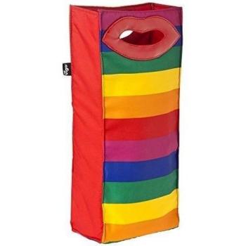 Vigar Beso Bandera - Bolsa porta botellas doble, color rojo