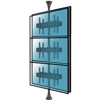 Soporte de Suelo a Techo Inclinable Kimex para 6 TVs de 32'' a 75'' VESA 600x400 Máx. 30Kg