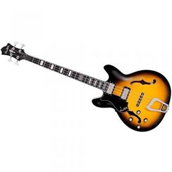 Hagstrom Viking Electric Bass Guitar Left-Handed Sunburst