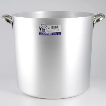 Pentole Agnelli ALMA10340 Olla Alta con Dos Manijas Acero Inoxidable, Aluminio Profesional 3 mm, 46.5 l
