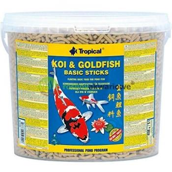 Tropical koi goldfish basic sticks comida para acuariofilia 5l400gzjuego de 3