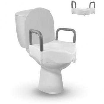 Elevador WC Cibeles 10 cm con reposabrazos acolchados, ayudas para el baño, diseñado para personas mayores y con discapacidad en movilidad reducida, marca española Mobiclinic