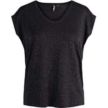 Pieces Billo Women's Striped T-Shirt with Multi Lurex Detail