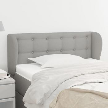 Cabecero de tela gris claro 93x23x78/88 cm vidaXL