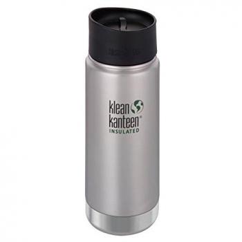 Klean Kanteen Acero Inoxidable Botella con Cafe cierre al vacío Insulated Wide Plateado Brushed Stainless Talla:473 ml