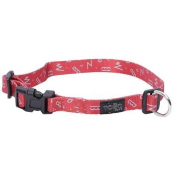 Collar para Perros Grandes TOTTO Modelo Mylu Talla XL Ajustable Estampado Geommyn Multicolor con Herrajes Resistentes, Chapa de Seguridad y Anilla Tipo D para Correa