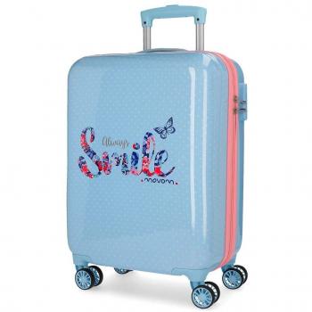 MOVOM Always Smile Equipaje de mano, 55 cm, 33 litros, Azul
