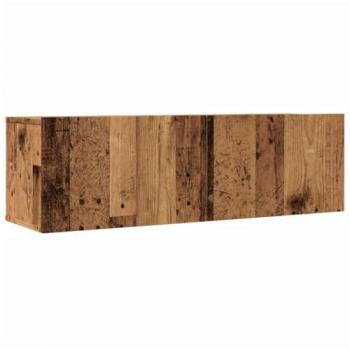 Muebles para TV de pared 2 uds madera envejecida 100x30x30 cm